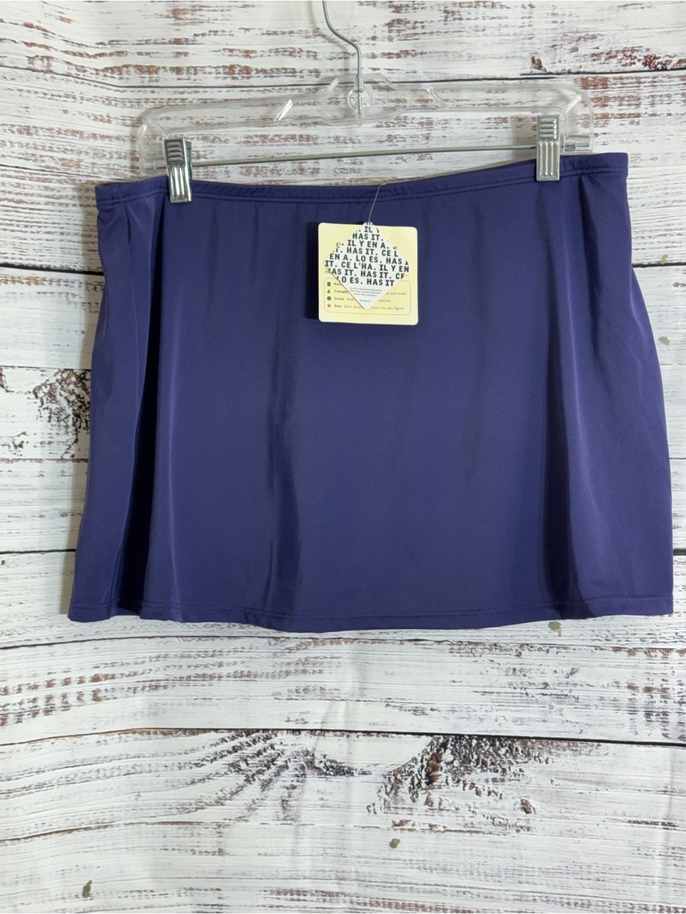 LL Bean swim skirt Bottom Womens size 16 Regular navy blue upf 50 Nylon Blend